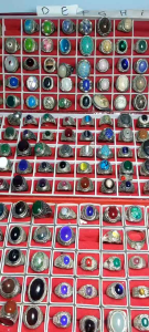 Cincin biduri bulan kristal 10mm natural / cincin pria moonstone biduri laut ceylon srilanka