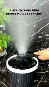 MJ88 Kepala Shower Mandi Hitam / Set Kepala Shower Kamar Mandi Tekanan Tinggi Desain Minimalis Aestetik Hitam / Shower Kamar mandi Set Hitam Minimalis 5 Mode Spray Holder dan Selang / Kepala Pancuran Genggam Tekanan Tinggi 5 Mode Hemat Air