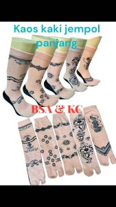 Kaos Kaki Jempol Motif Henna 3/4: Nyaman & Elegan