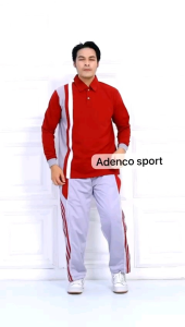 Setelan Baju Olahraga Pria Lengan Panjang / Seragam Kaos Senam Pria Dan Wanita / Setelan Baju Senam