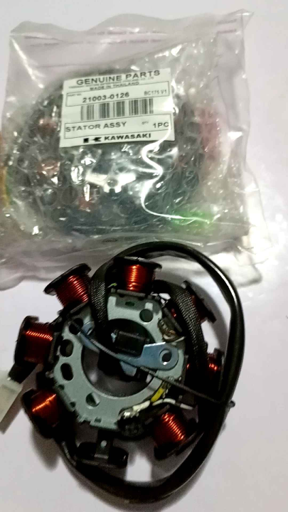 kawasaki genuine bc175 barako v1 stator assy