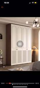 [SG Seller] French retro wardrobe dressing table integrated economical combination bed end wardrobe