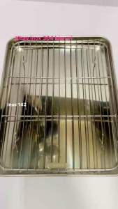 KHAY NƯƠNG INOX 304 KÈM VỈ NƯỚNG BÁNH / ĐỂ RÁO DẦU…