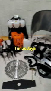 Paket(3in1) Mesin Potong Rumput 2Tak 328+Cultivator Penggembur Tanah+Tudung Padi