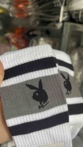 Vớ cotton Màu Đen Họa Tiết CON THỎ  Nhật Bản Dễ Thương Cho Nữ