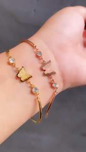 Gelang Plat Kupu Permata  CXB336