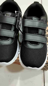 sepatu anak sekolah PRO ATT hitam putih hitam hitam size31-38 sepatu sekolah murah/ sepatu perekat