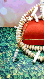 Tasbih Tijani Batu Marjan Putih Kombinasi Tulang Kerbau D43