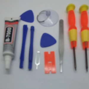 OBENG SERVICE HP 10 in 1 + LEM B7000 15 ML BENING BISA BUAT SEMUA HP ANDROID