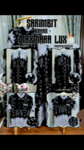 Sarimbit Maxmara Elegan 1 Seat Keluarga 4 Baju – Hitam Abu Motif Batik