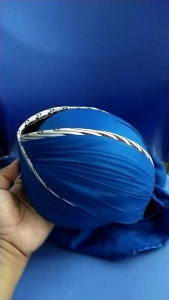 COD blangkon anak jogja lipat anak tanggung(ABG)warna biru samurai putih sliwir murah