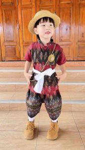 🚙พร้อมส่ง📌ชุดท่านขุนลายมาใหม่⚡️รุ่นกระดุมปั้ม⚡️(แถมผ้าคาดเอว)