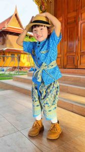 ✅ร้านส่งไว📌ชุดท่านขุนลายมาใหม่⚡️รุ่นกระดุมปั้ม⚡️(แถมผ้าคาดเอว)