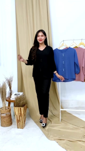 Giovani Blouse Atasan Kemeja Crinkle Airflow Premium Ld 120 Korean Style Gaya Basic Korea Outfit Cewek Remaja Baju Atasan Wanita Terbaru 2025 Kekinian