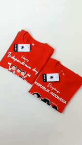 Baju Kaos Anak Kemerdekaan 17 Agustus Dirgahayu Indonesia Lengan Panjang Usia 1-12 Tahun Katun 24s