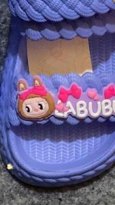 Sendal Anak Perempuan Slop Ban 2 tali karakter labubu Double Strap Fashion Sandal Anak Cewek Anti Slip Sandal Pesta Ringan Tidak Licin