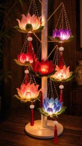 Lồng Đèn Hoa Sen Kẽm Nhung Handmade – Đèn Trung Thu Trang Trí Lung Linh Quà Tặng Ý Nghĩa