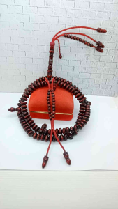 Tasbih Tijani Akar Bahar Merah Original Full Benang Rajut H684