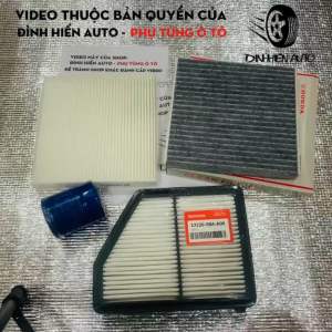 Combo 3 lọc xe Honda Civic 1.8 (2016-2021): Lọc gió động cơ lọc điều hoà & lọc nhớt (5BAA00 | W02/Q01/G01 | 004/003)