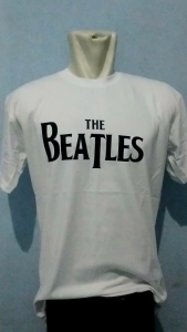 KAOS THE BEATLES BAND BAJU MUSIK MUSISI DEWASA KAOS OBLONG KATUN COMBED