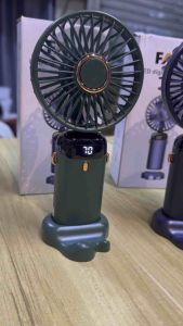 quạt mini cầm tay mini N15 có  5 chế độ gió  hiển thị phần trăm pin