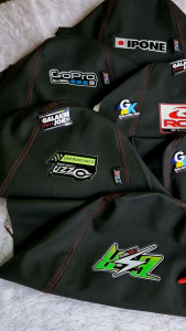 Kulit Jok Motor Amplas Kasar & Press Logo Mika untuk Vario, Beat, Scoopy, Nmax, PCX
