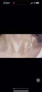 Kalung Titanium Asli Trending 12 Goldcoin kecil || 12 keping persegi Elegant Vintage Korea Fashion Style T056/T056B