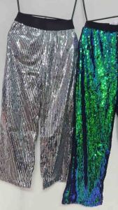 READY STOCK Adult Kids Children Shinning Glittering Sequin Pant Disco Retro 60s 70s Rock & Roll Hip Hop Concert Costume K-POP