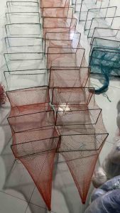 Lú 12 cửa ngục dài 5m Bắt Tôm Bắt cá khung 30 x 50cm lú 18 khung kẻm 4li mắt lưới 15p(07cm vuông)