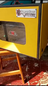 BOX DOBEL UNTUK SUBWOOFER 12 DAN POWER 4 CHANEL DI SIMPAN DI BAGASI BELAKANG TIDAK BANYAK MAKAN RUANG