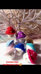 Crochet Mini Mushroom Keychains: A Unique Handcrafted Accessory