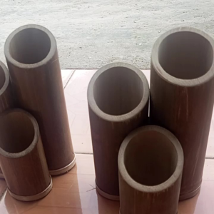 tempat pensil dari bambu hitam klasik dan menarik