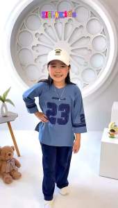Setelan anak perempuan baseball/setelan anak perempuan combad umur 4-14 tahun/setelan anak perempuan ziela kids terbaru