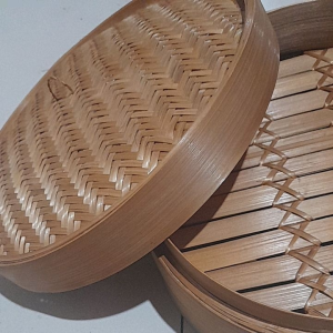 Klakat Bambu Dimsum Kukusan Bambu 30cm 2 Wadah dan 1Tutup