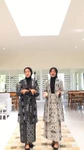 SETELAN MADAM WHITE TRJ - BAJU TENUN ETHNIC - KEMEJA TENUN