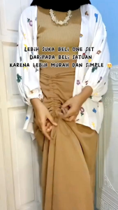 Setelan Kemeja Kiyowo dan Rok Serut Tali Samping Premium Bahan Nyaman Adem dan Lembut Cocok Digunakan untuk Sehari-hari dan Liburan