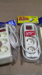 Stopkontak kabel 3 lubang 1.5 3 5 meter cable terminal kuningan colokan listrik