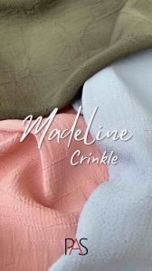 [MINIMAL 2X KLIK UNTUK 1 YARD] Kain Polyester Crinkle Ecer Bahan Madeline Crinkle Premium HARGA 1/2 YARD