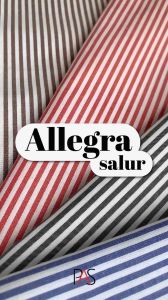 [MINIMAL 2X KLIK UNTUK 1 YARD] Kain Poly-PE Motif Salur Ecer Bahan Allegra Salur - Salur 0.25 cm Premium HARGA 1/2 YARD