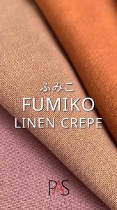 [MINIMAL 2X KLIK UNTUK 1 YARD] Kain Linen Ecer Bahan Fumiko Linen Crepe Premium HARGA 1/2 YARD