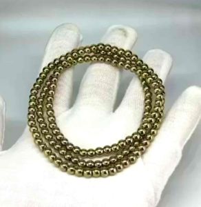 NATURAL PYRITE 3Laps BRACELET ( Stone for strenght)