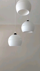 Lampu gantung hias minimalis ruang tamu kamar isi 3 kabel hitam
