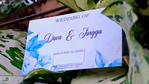 50 Pcs Undangan Pernikahan Lipat Minimalis B