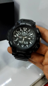 |||Bisa COD||| JAM TANGAN PRIA SPORT.TALI RABER TAHAN AIR GRATIS BOX DAN BATERAI CADANGAN