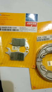 Paket Kampas Rem Discpad Depan Belakang BeatVarioSCOOPYSPACYBEAT FI ORIGINAL ASPIRA