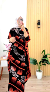 Daster Jumbo Murah Kaftan Batik Home Dress Baju wanita adem menyerap keringat Baju Wanita Bahan Adem