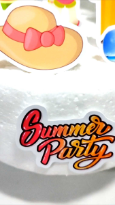 Summer Pool / Beach Cake Topper !New! (High-quality Personalize Ready-to-use)