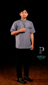 Kemeja Muslim Baju Koko Kurta Pria Dewasa Lengan Pendek Premium Terbaru