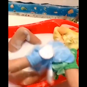 Sarung Tangan Mandi Bayi Bentuk Kartun Lucu Sarung Tangan Gosok Badan 3MM670