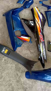 Cover Body Fullset Halus Kasar Honda Supra Fit Lama 2002 s/d 2005 Warna Biru Hitam